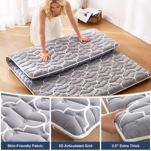 Feisaibaoly futon with five-layer padding closeup demonstrating structured comfort.