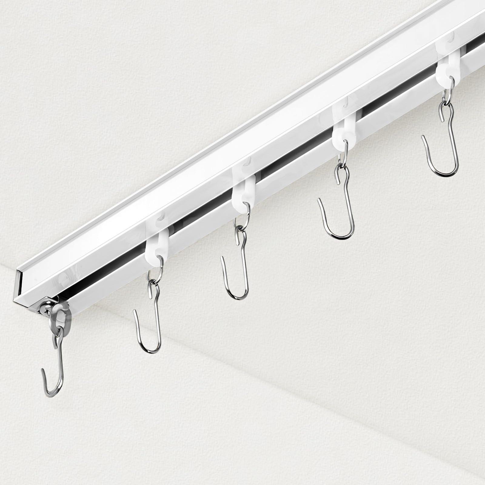 FELIDESIGN curtain track ceiling rail close-up showing premium aluminum profile for smooth movement