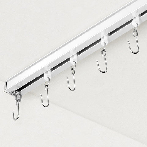 FELIDESIGN curtain track ceiling rail close-up showing premium aluminum profile for smooth movement