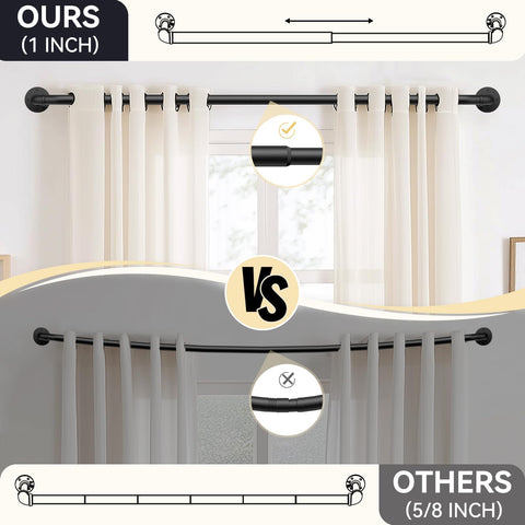 FELIDESIGN easy-install curtain rod with included hardware