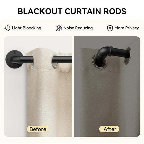 FELIDESIGN sturdy rod supporting heavy curtains up to 40 pounds