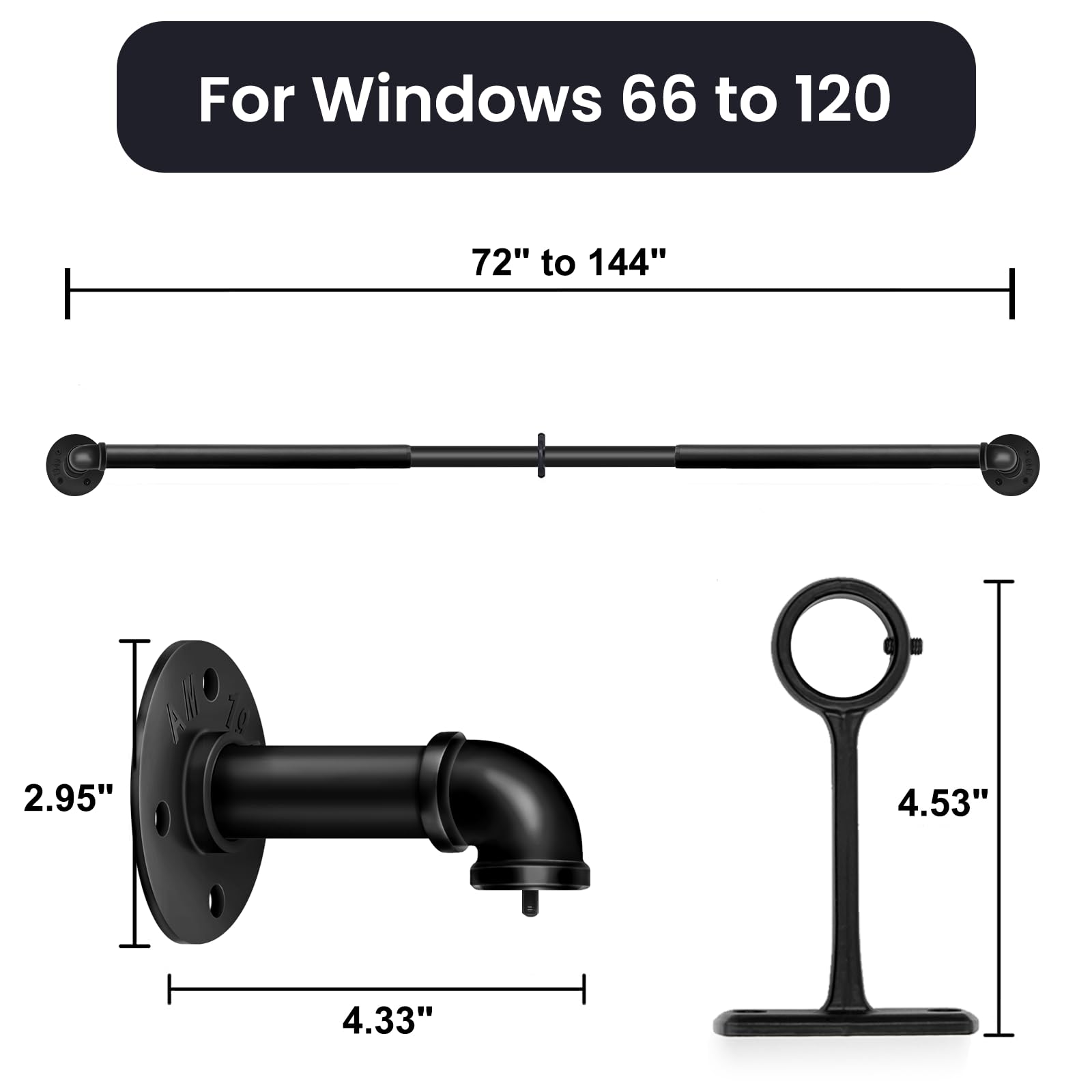 FELIDESIGN wrap-around rod shown with ceiling-mount installation option