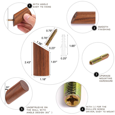 Felidio towel and accessory hook ideal for towels, robes, and small belongings.