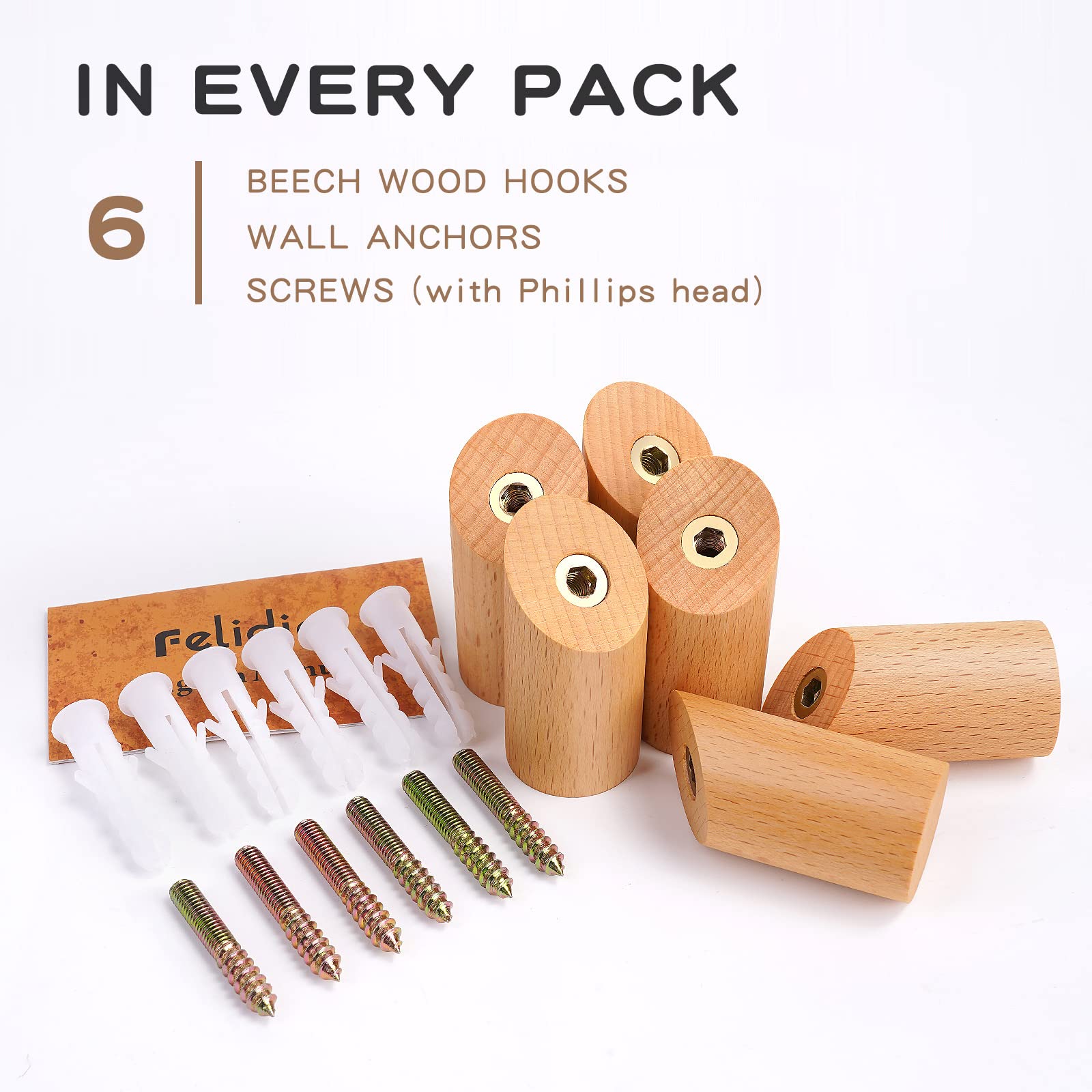Felidio hat hook wall mount helps organize accessories without clutter.