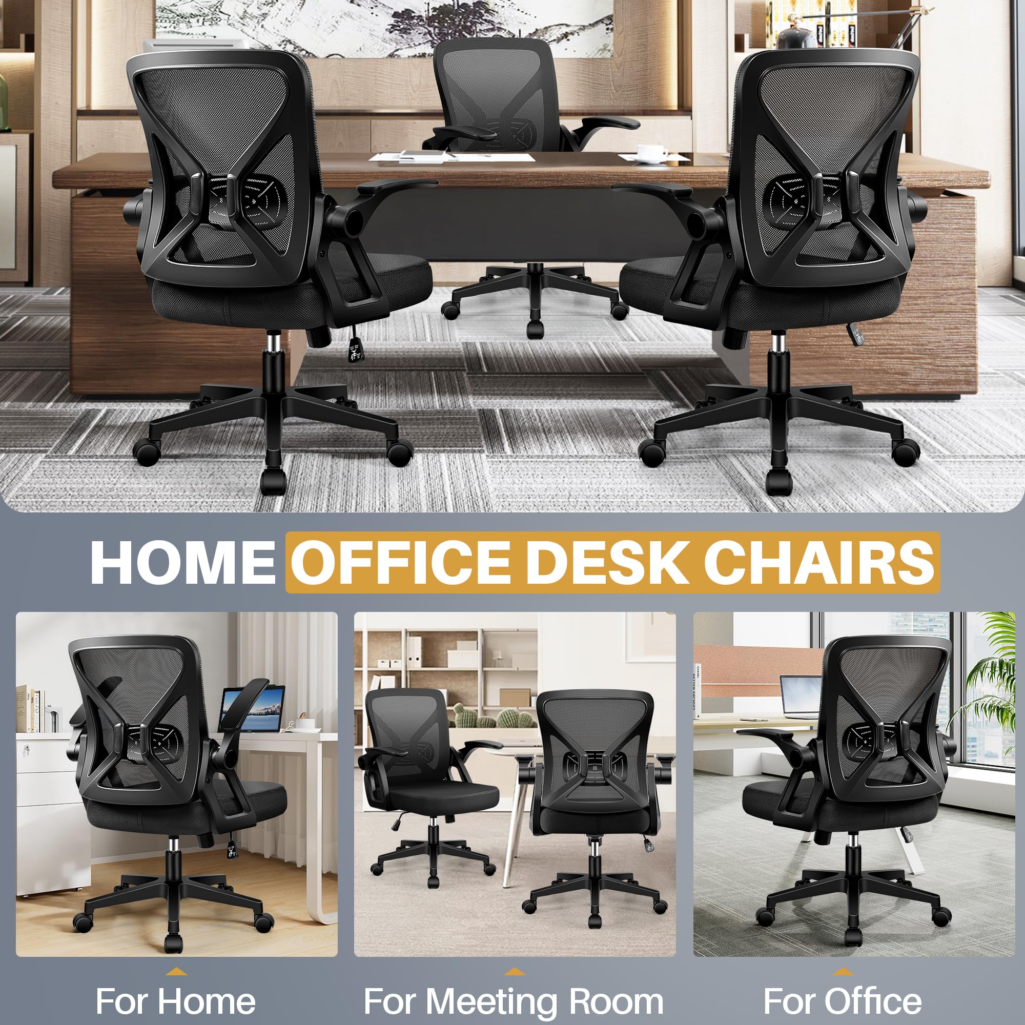 FelixKing Office Chair back view highlighting lumbar support and slim profile for posture.