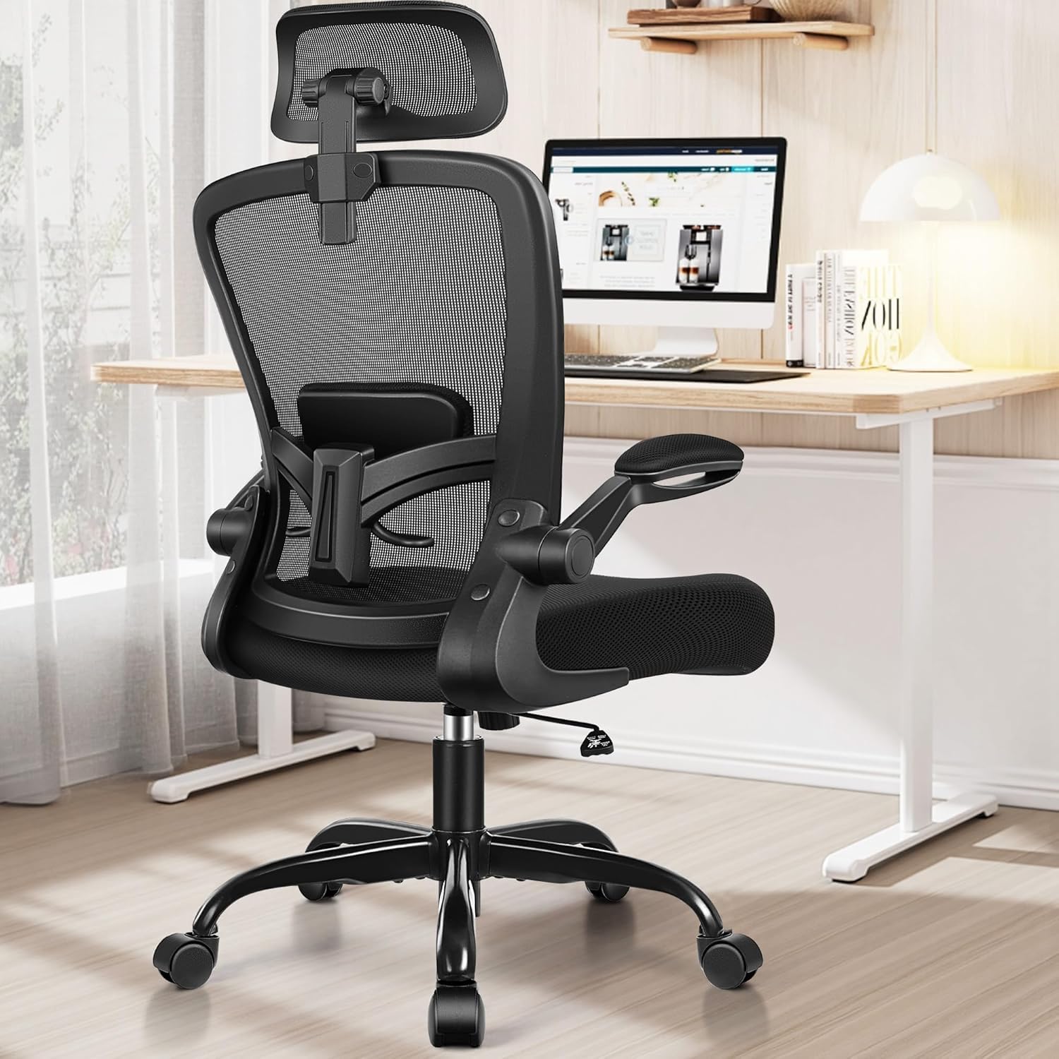 FelixKing office chair breathable mesh back keeps you cool during extended gaming or coding.