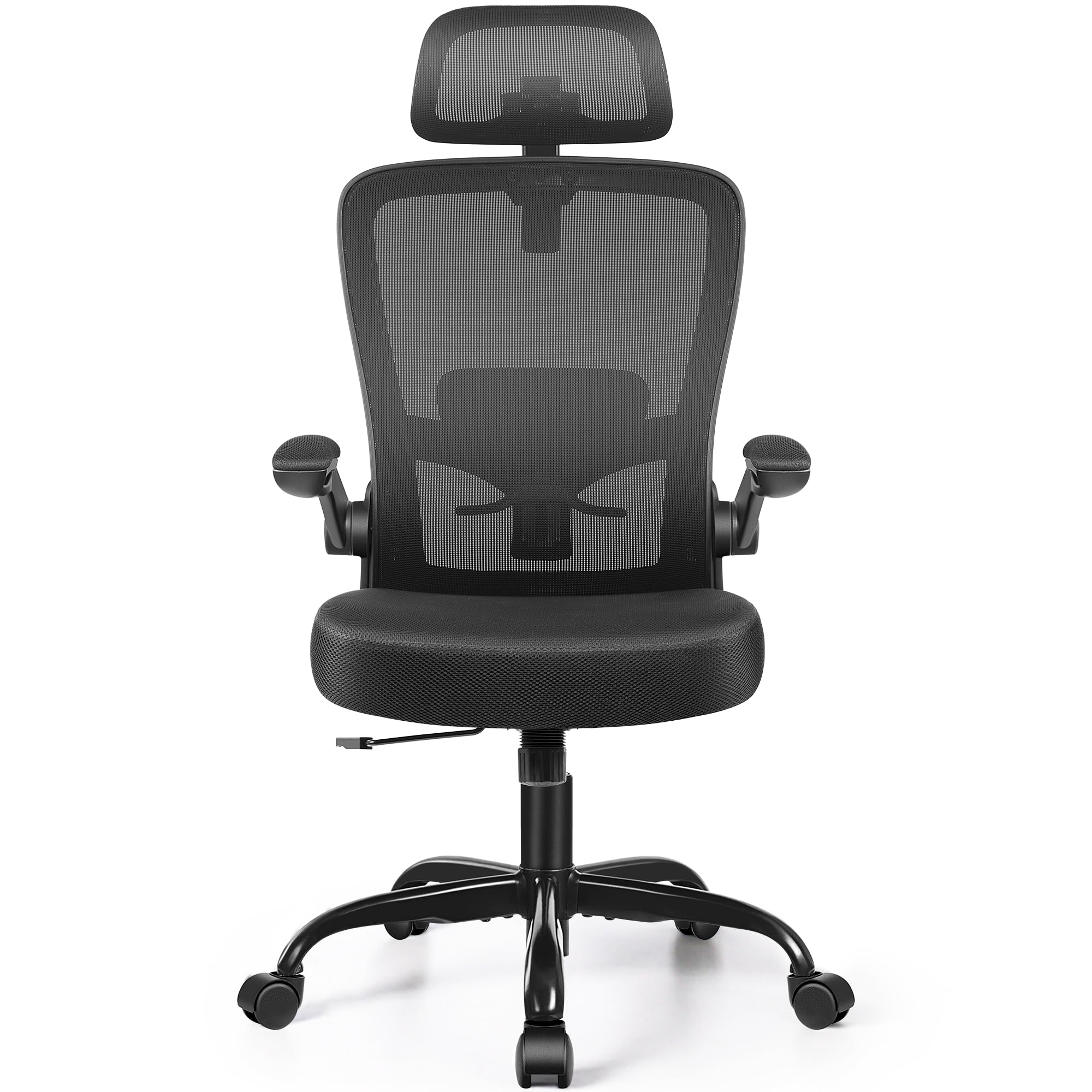 FelixKing chair with padded flip-up armrests for flexible desk layouts.