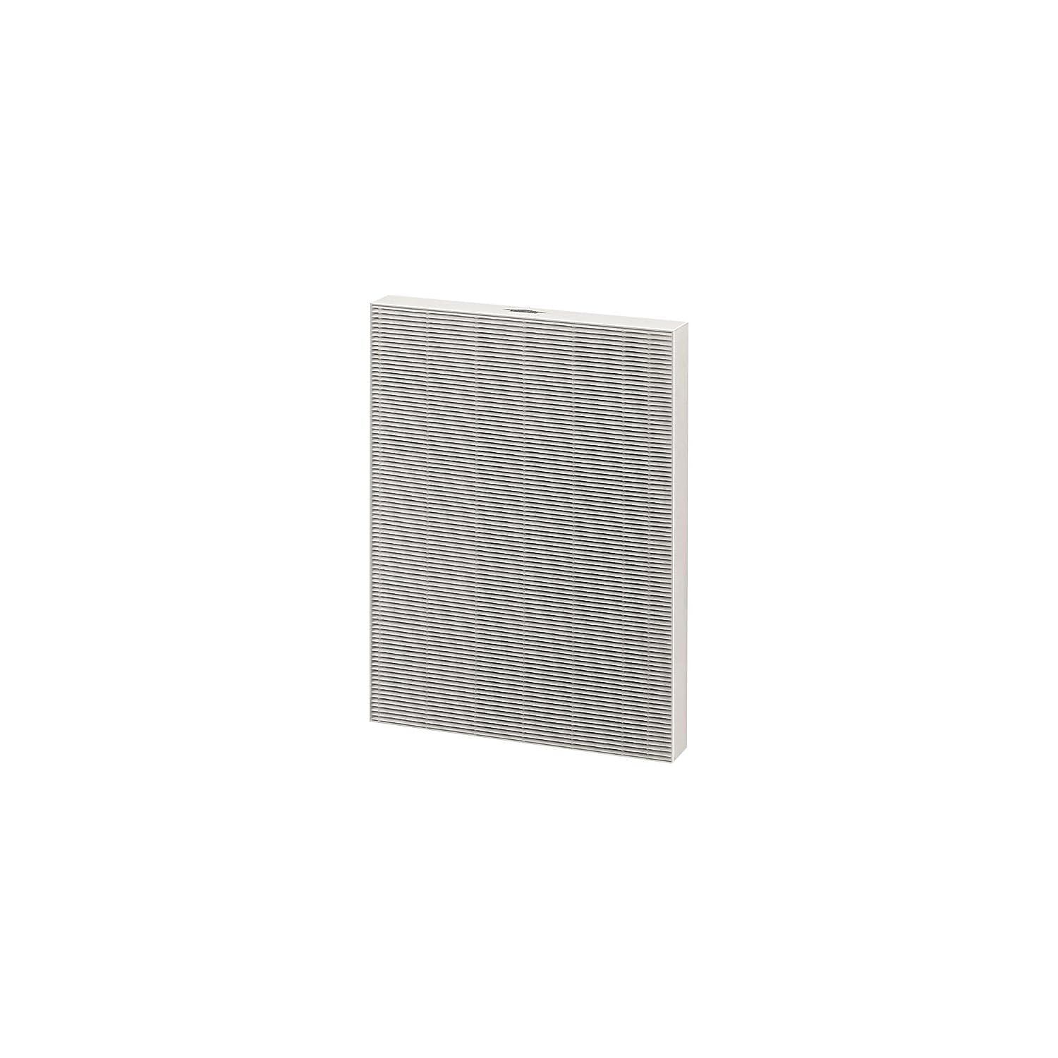 Fellowes AeraMax true HEPA filter captures 99.97% of 0.3 micron particles.