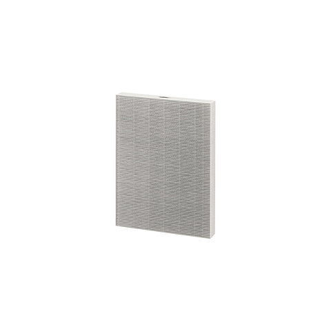 Fellowes AeraMax true HEPA filter captures 99.97% of 0.3 micron particles.