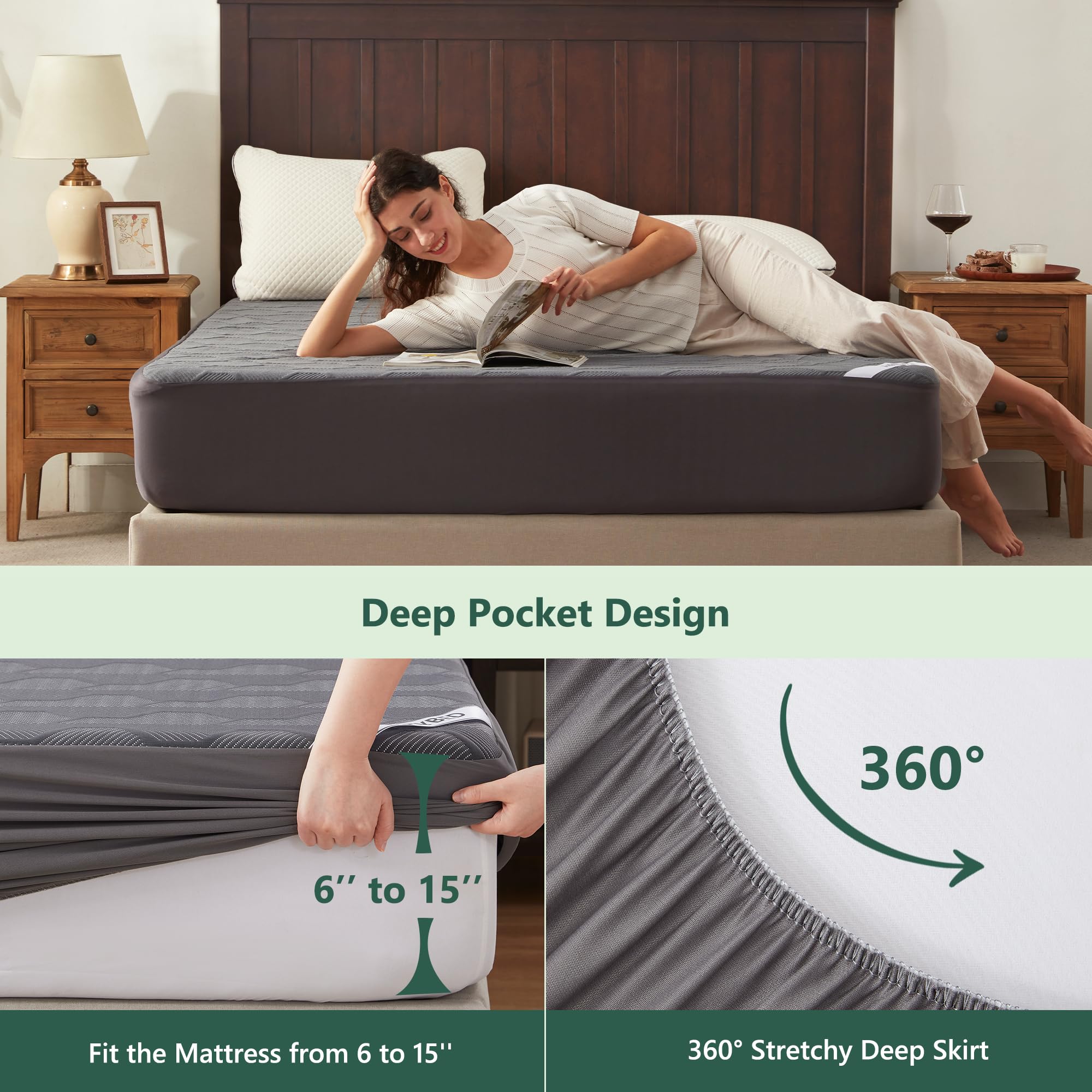 FELTYBED machine-washable protector stays waterproof after repeated washes.