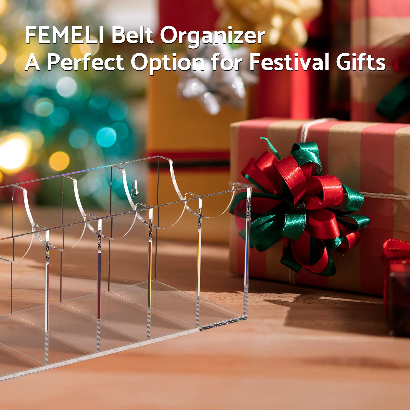 FEMELI belt organizer durable clear case highlights visibility and organization