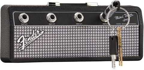 Brushed metal Fender logo on the Jack Rack Small adds premium note.