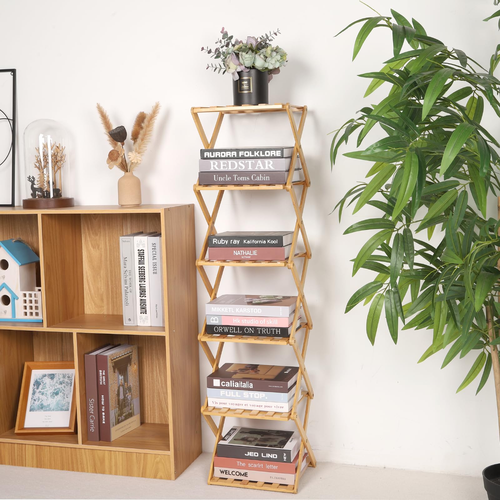 Fengzhizhu bamboo rack compact dimensions ideal for small spaces