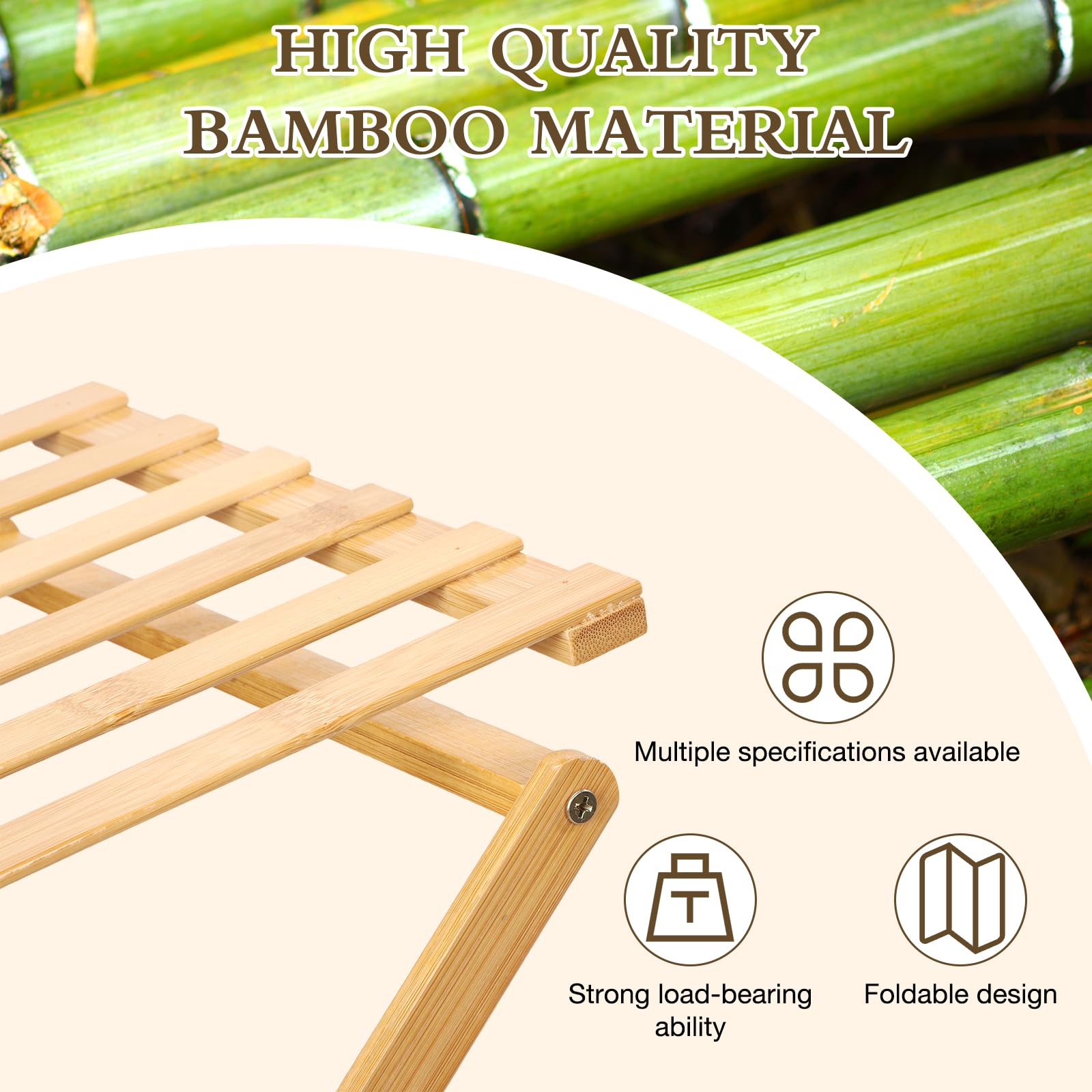 Fengzhizhu bamboo shoe rack foldable design for easy storage