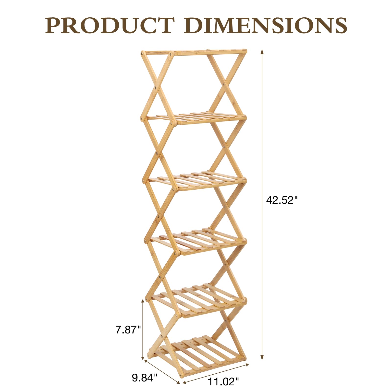 Fengzhizhu bamboo shoe rack slim profile fits entryways