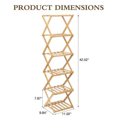 Fengzhizhu bamboo shoe rack slim profile fits entryways