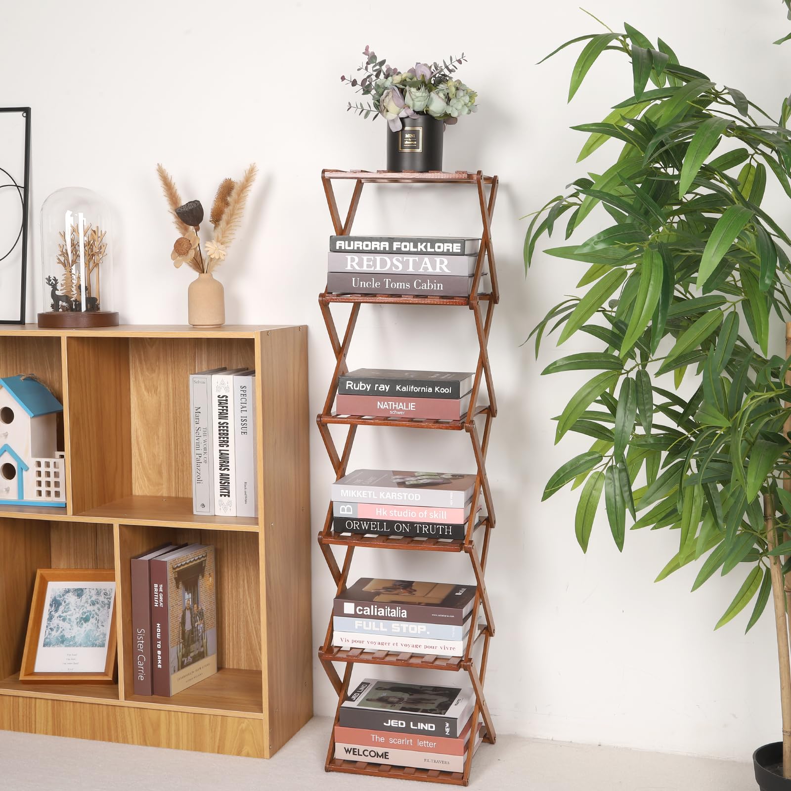 Fengzhizhu 6-tier organizer fits tight corners in entryways, bedrooms, and hallways