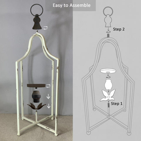 Fenisam lanterns placed on a mantel beside a cozy fireplace