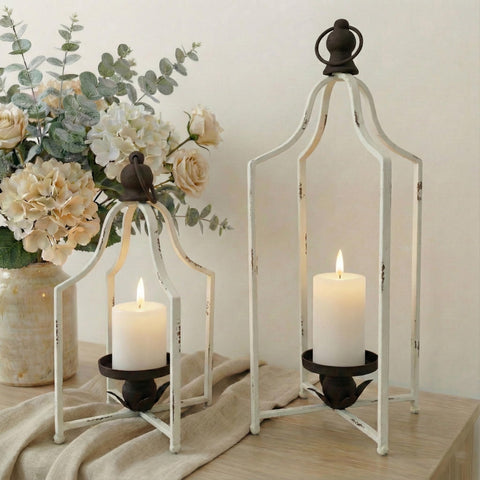 Fenisam timeless cozy lanterns 12.5 inch beside a fireplace for warm farmhouse charm