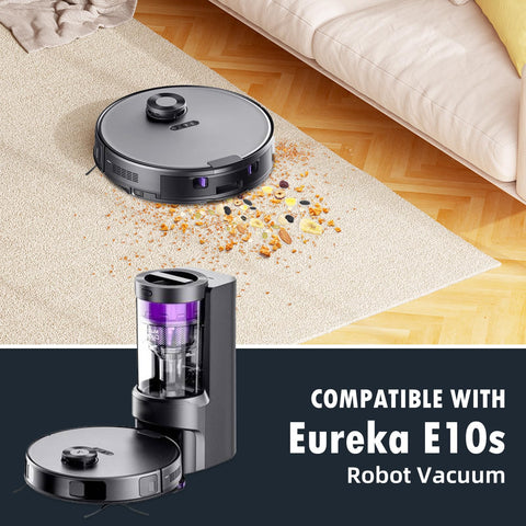 Fenkabs Eureka E10S side brushes reach corners and edges effectively.