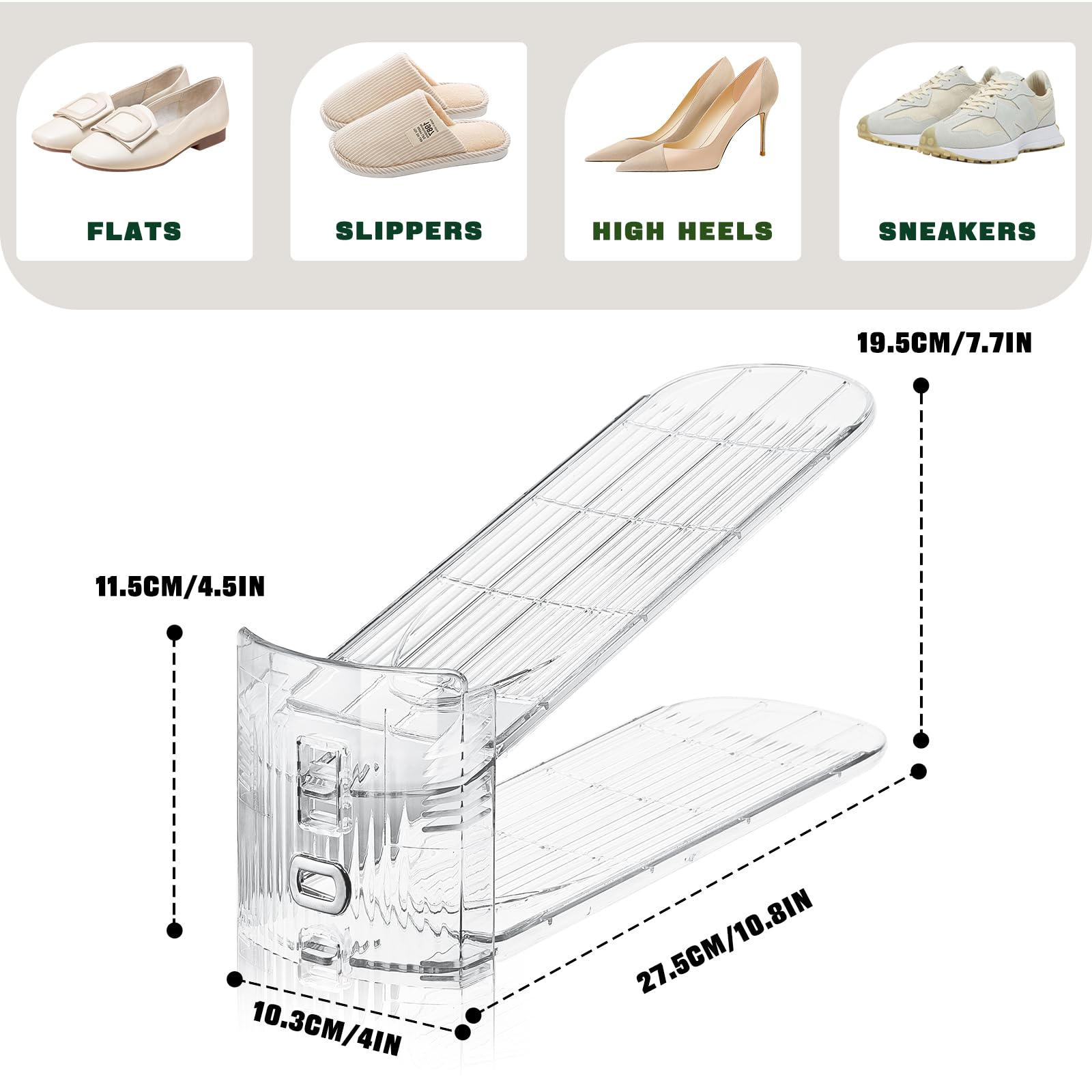 FENRUNXU anti-slip design prevents sliding for stable storage