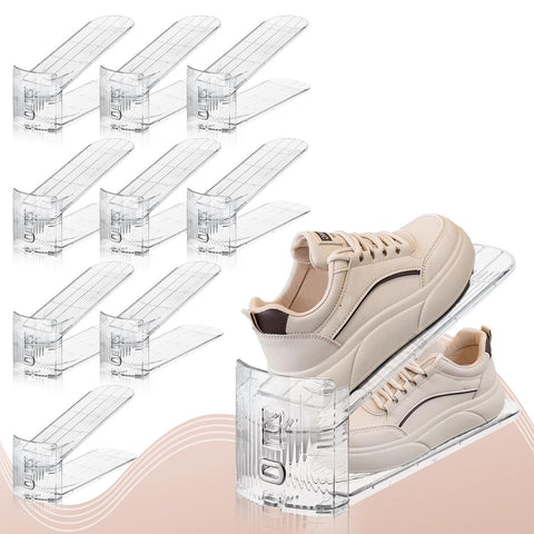 FENRUNXU double-tier design keeps shoes neatly stacked and visible