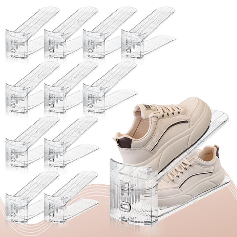 FENRUNXU two-tier organizer provides clear shelves to save space and improve visibility.