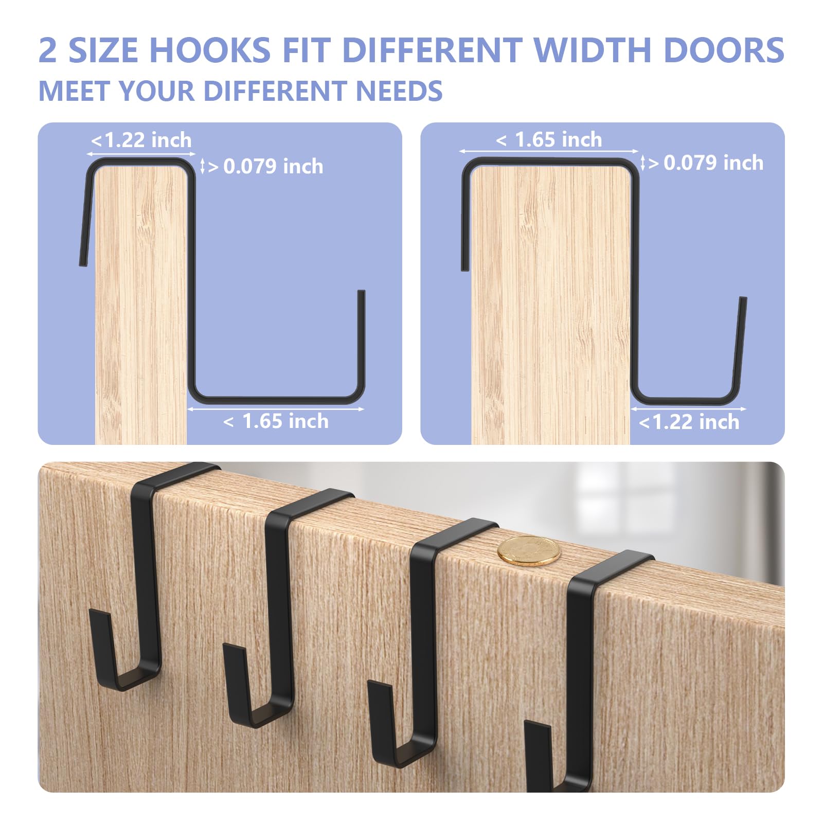 FENTEC tall door organizer fits large shoes and boots.