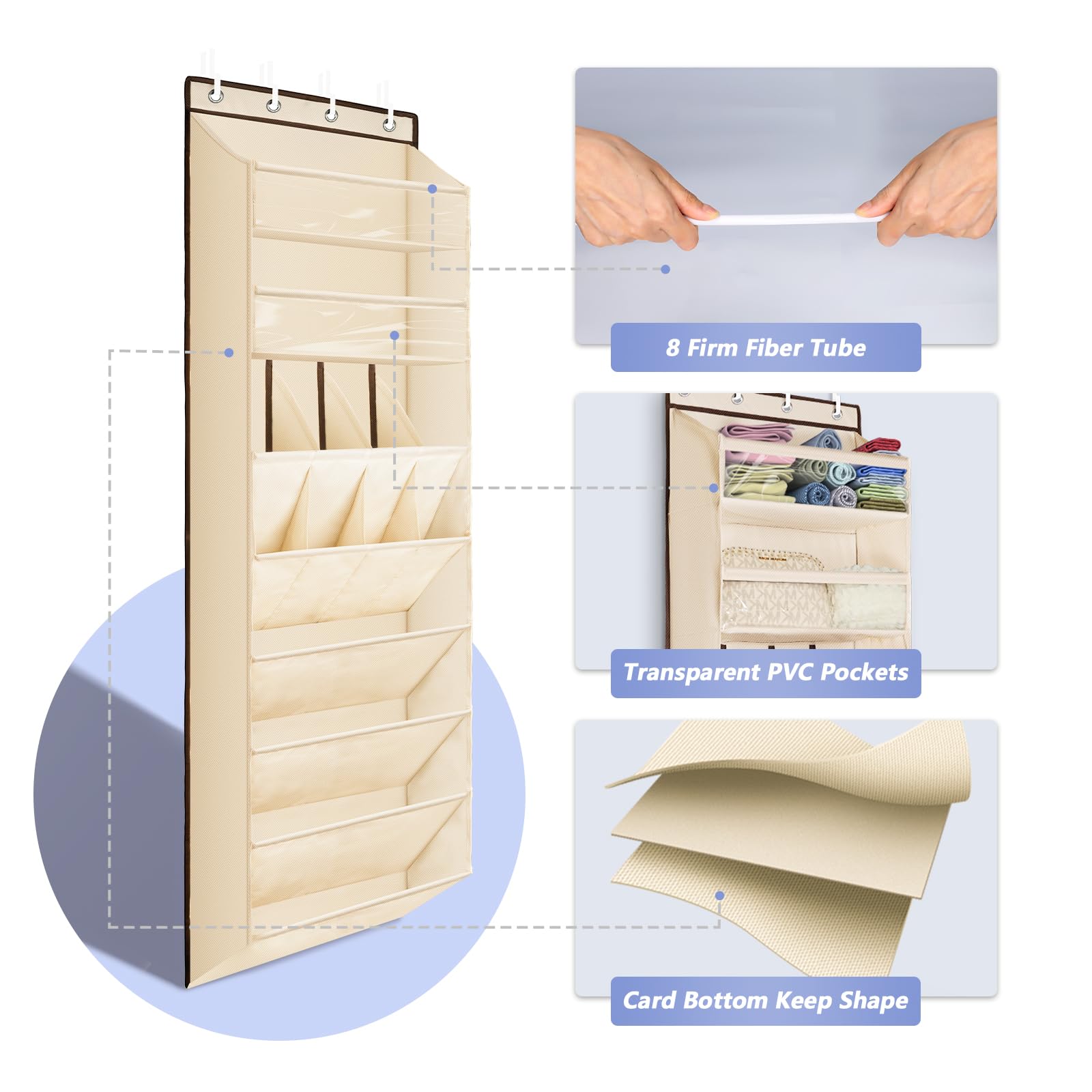 FENTEC large-capacity door organizer enabling easy shoe viewing