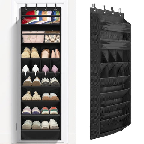 FENTEC over door shoe organizer features a tall 68 inch design for space saving.