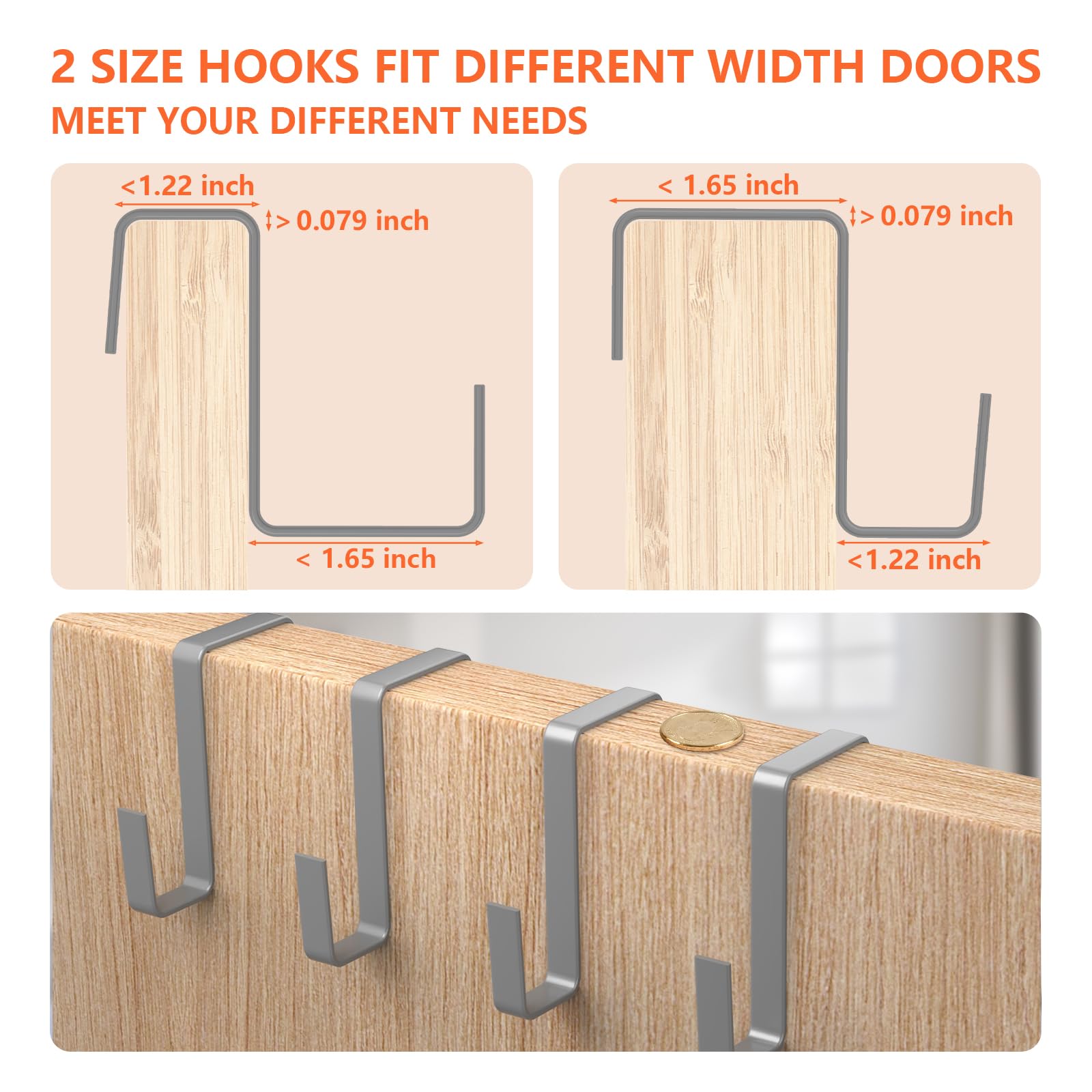 FENTEC versatile back-of-door storage for shoes and small items.