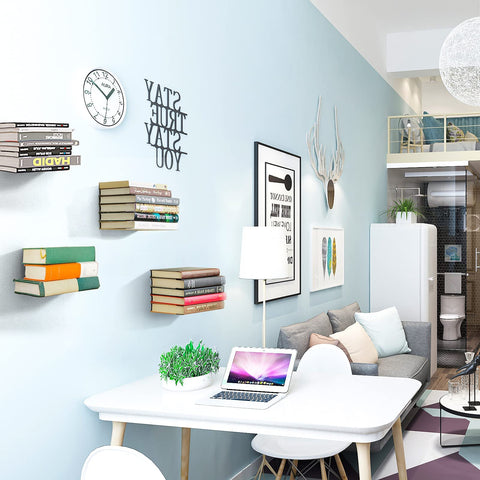 FENTEC white invisible shelves near plants offer a fresh look.