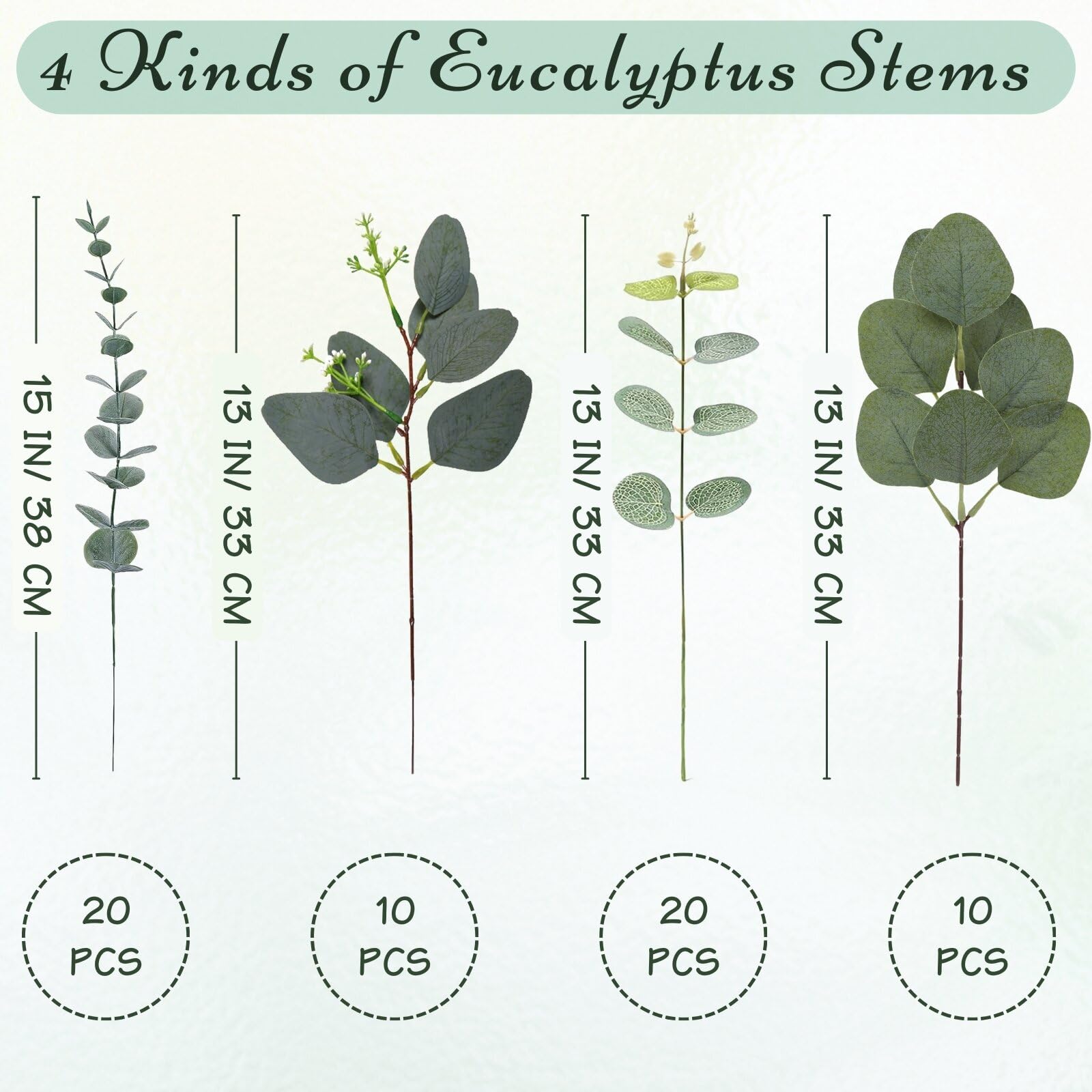 FENYUAN artificial eucalyptus stems ideal for wedding decor and bouquets