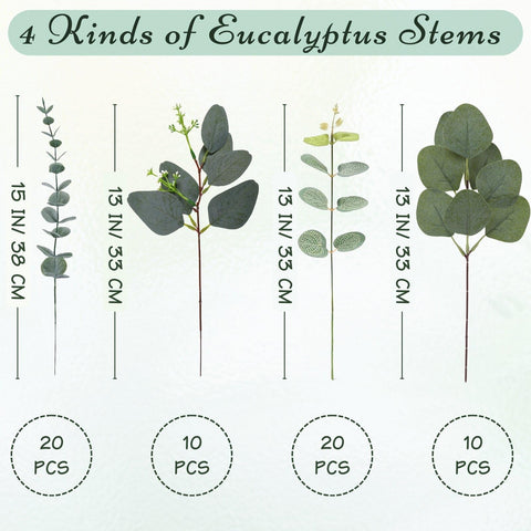 FENYUAN artificial eucalyptus stems ideal for wedding decor and bouquets