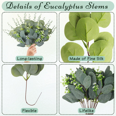 FENYUAN eucalyptus stems for DIY arrangements and layered displays