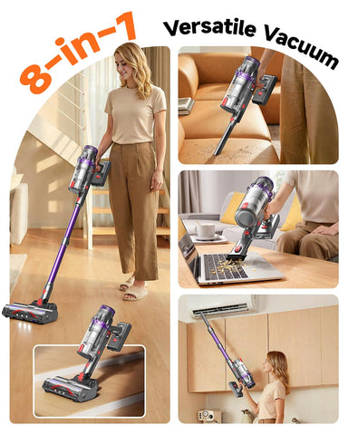 FEPPO Auto Mode automatically adjusts suction for efficiency and runtime.