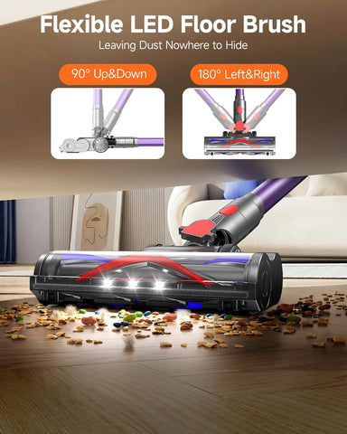 FEPPO large dust cup reduces frequent emptying during big cleans.
