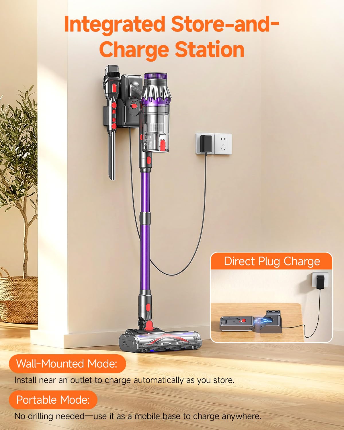 FEPPO wall-mounted dock keeps charging and storage tidy and accessible.