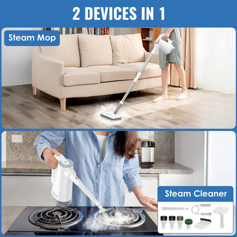 FEPPO Steam Mop detachable handheld mode for whole-house cleaning tasks.