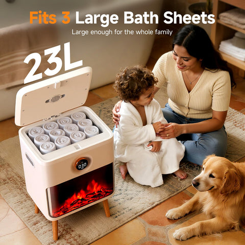 FEPPO towel warmer delivers rapid heat for cozy towels after shower.