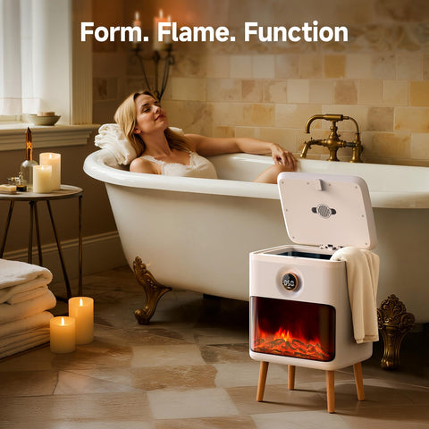 FEPPO towel warmer safety lock prevents accidental burns.
