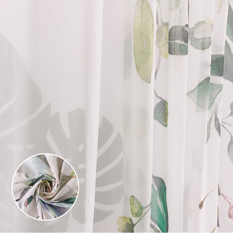 Fereyis rod-pocket design curtains easy to install
