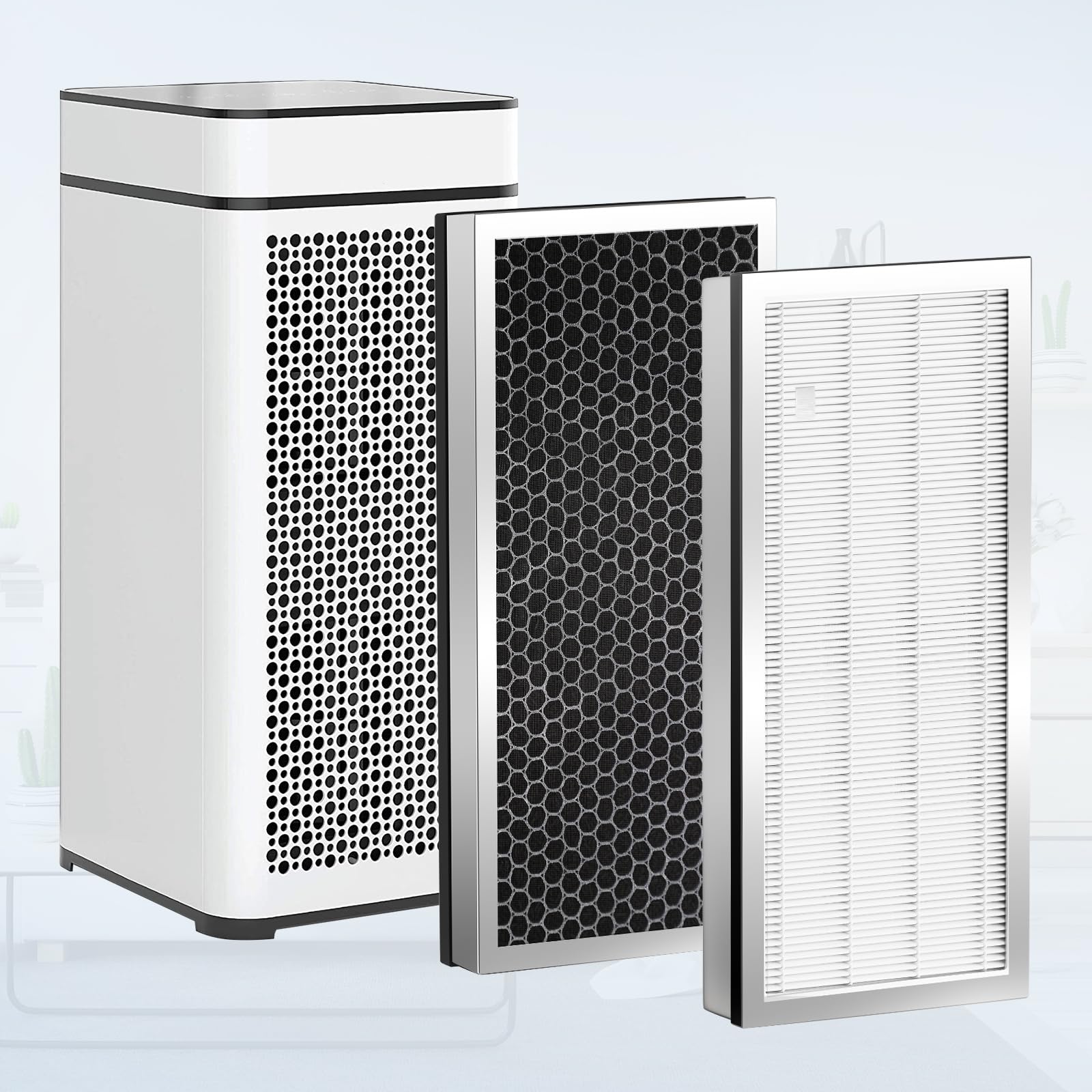 Ferloy 3-in-1 filter with pre-filter, HEPA, carbon for cleaner air