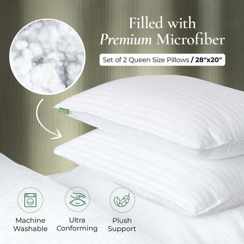 Fern and Willow pillow close-up reveals fabric texture and breathable cotton cover.