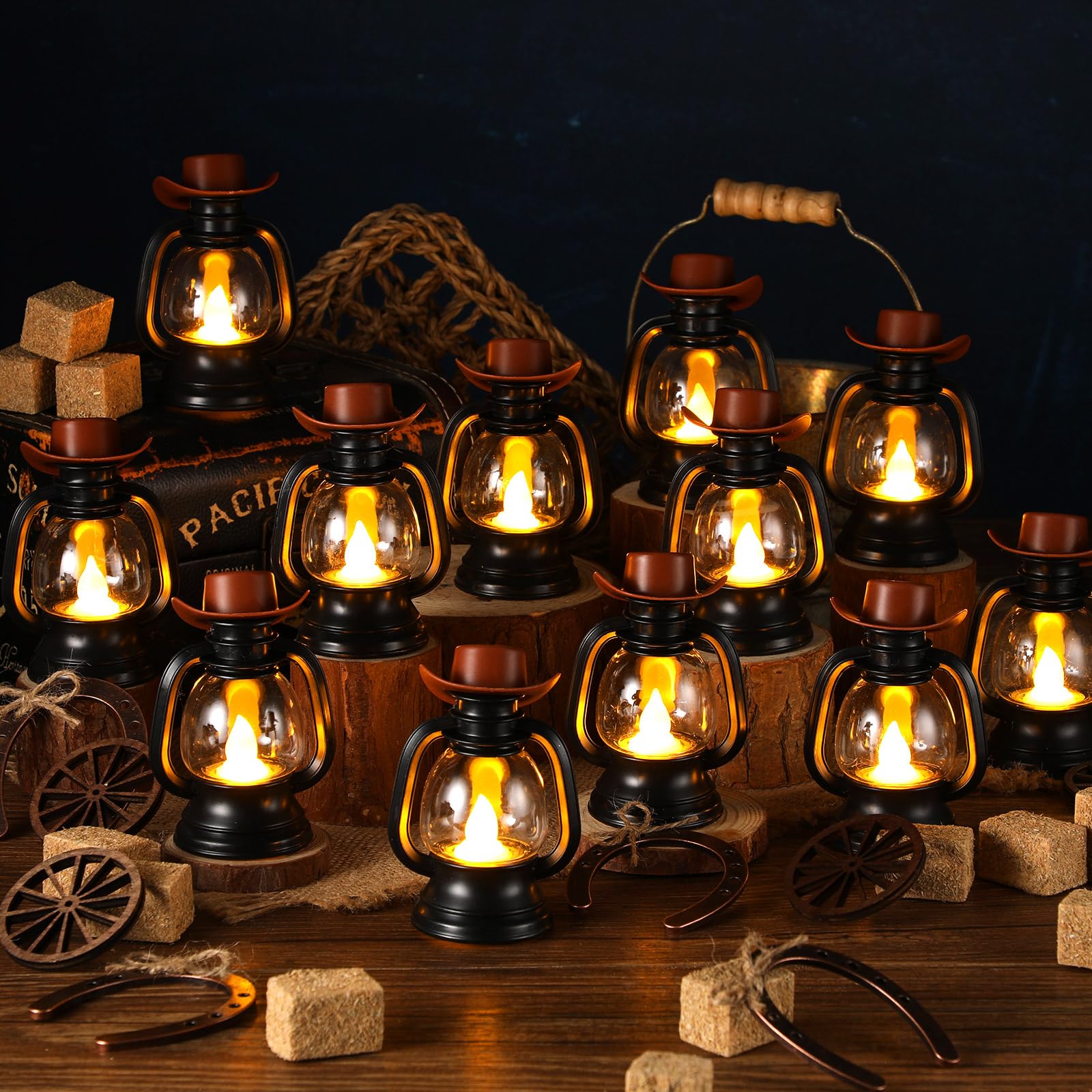 Ferraycle mini cowboy hats add playful accents to centerpieces