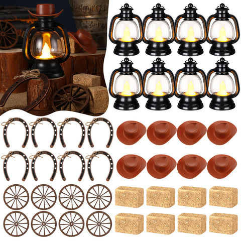 Ferraycle mini lanterns illuminate a rustic table with warm LED glow