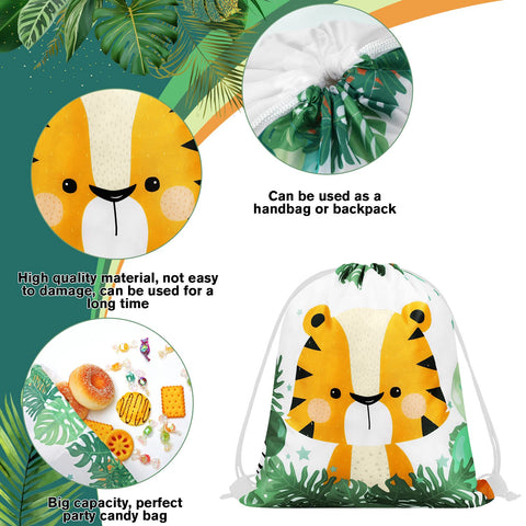 Ferraycle safari drawstring bag with tiger design ideal for party giveaways