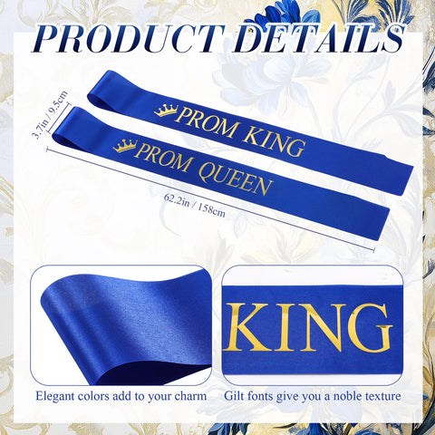 Ferreve queen crown with blue accents adding elegant ceremony vibe for photos.