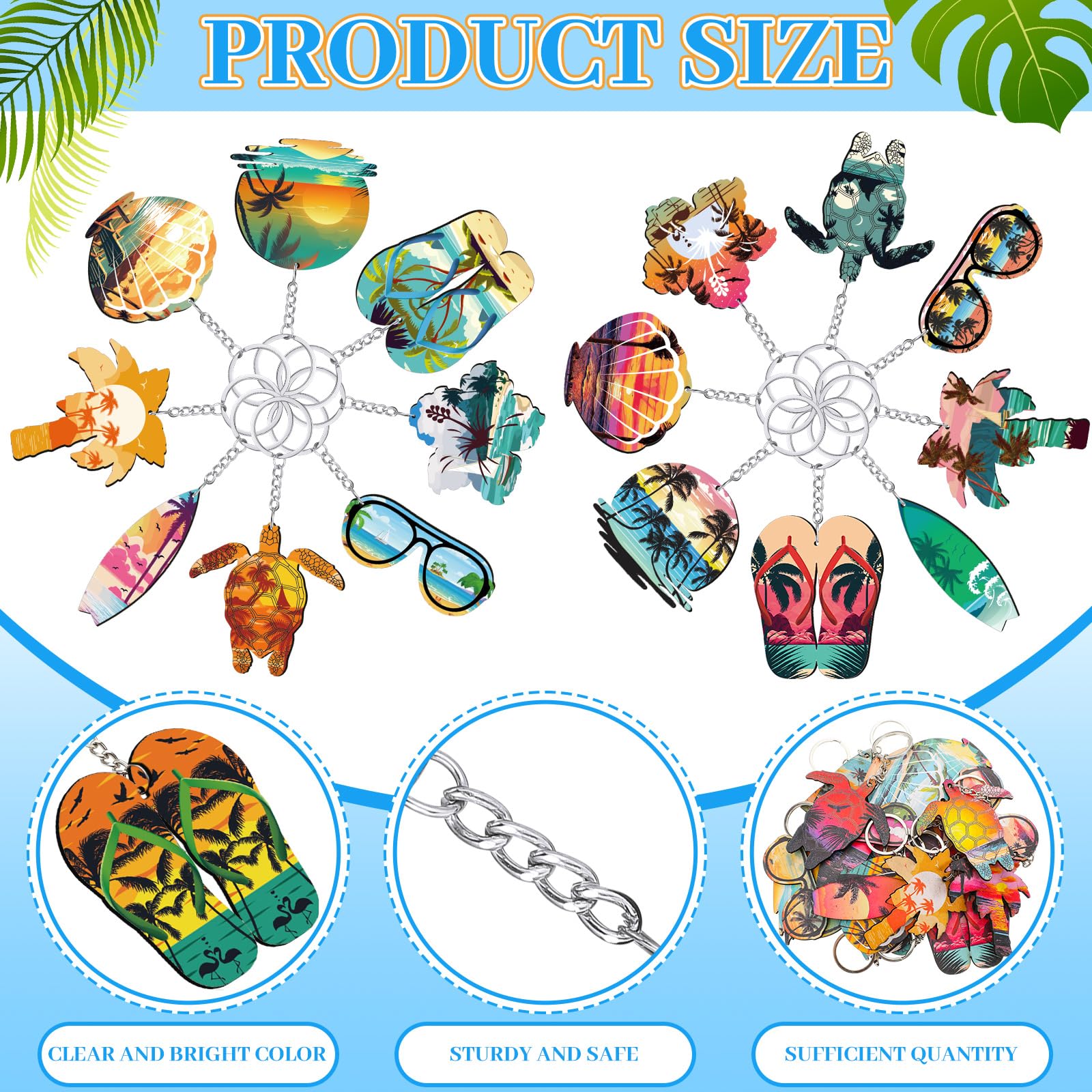 Ferreve sunglasses wooden keychain, playful beach accessory for promos