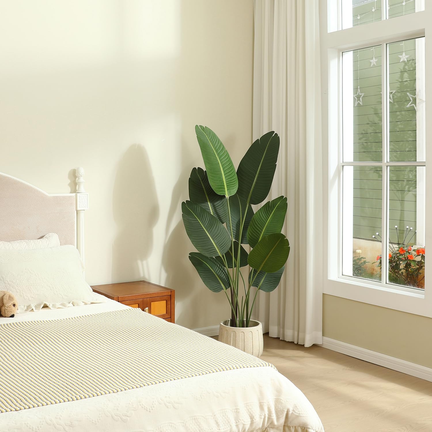 Ferrgoal low-maintenance artificial plant stays green with no watering.